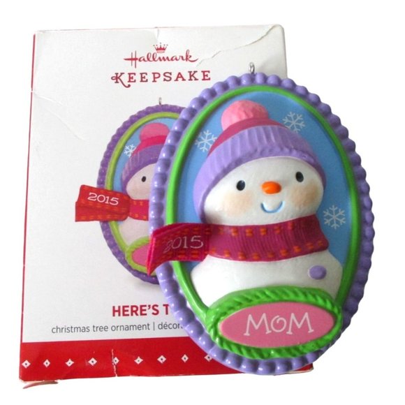 Hallmark 2015 Here's to Mom Christmas Ornament Holiday Decor - Picture 1 of 6